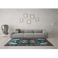 thumbnail image 3 of Ahgly Company Indoor Rectangle Persian Light Blue Traditional Area Rugs, 3' x 5', 3 of 4