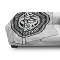 thumbnail image 3 of Black and White Soft Flannel Fleece Throw Blanket, Tribal Maori Culture Design with Dots and Curled Stripes Face, Cozy Plush for Indoor and Outdoor Use, 70" x 90", Black and White, by Ambesonne, 3 of 6
