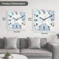 thumbnail image 5 of Blue Coral Coastal Wooden Wall Clock Silent Non Ticking, Summer Beach Shell Conch Ocean Square Wall Clocks Battery Operated, Decor Clock for Home Office, Living Room, Kitchen, 12 Inch, 5 of 9