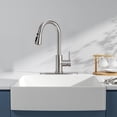 thumbnail image 3 of Kitchen Faucet with Pull-Down Spray high arc Single Handle Commercial Stainless Steel Brushed Nickel Kitchen Sink Faucet with Deck Suitable for bar Laundry RV Farmhouse (Brushed Nickel), 3 of 7