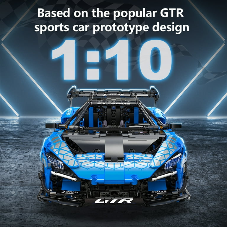 CaDA® DIY Racing Model Car Building Set C63003W Blue Knight, 2088