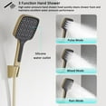 thumbnail image 6 of Thermostatic Shower System Digital Display Shower Faucet Set Wall Mount Piano Keys Rain Shower Combo Set with Handheld, 12" Shower Head, Shoulder Spray, 2 in 1 Bidet Spray, Tub Spout (Brushed Gold), 6 of 8
