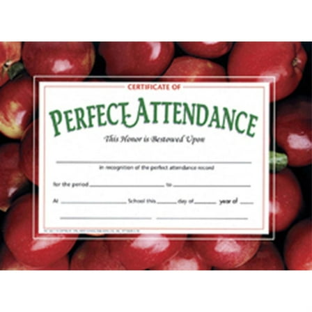 Certificate ofPerfect Attendance Pack of 5