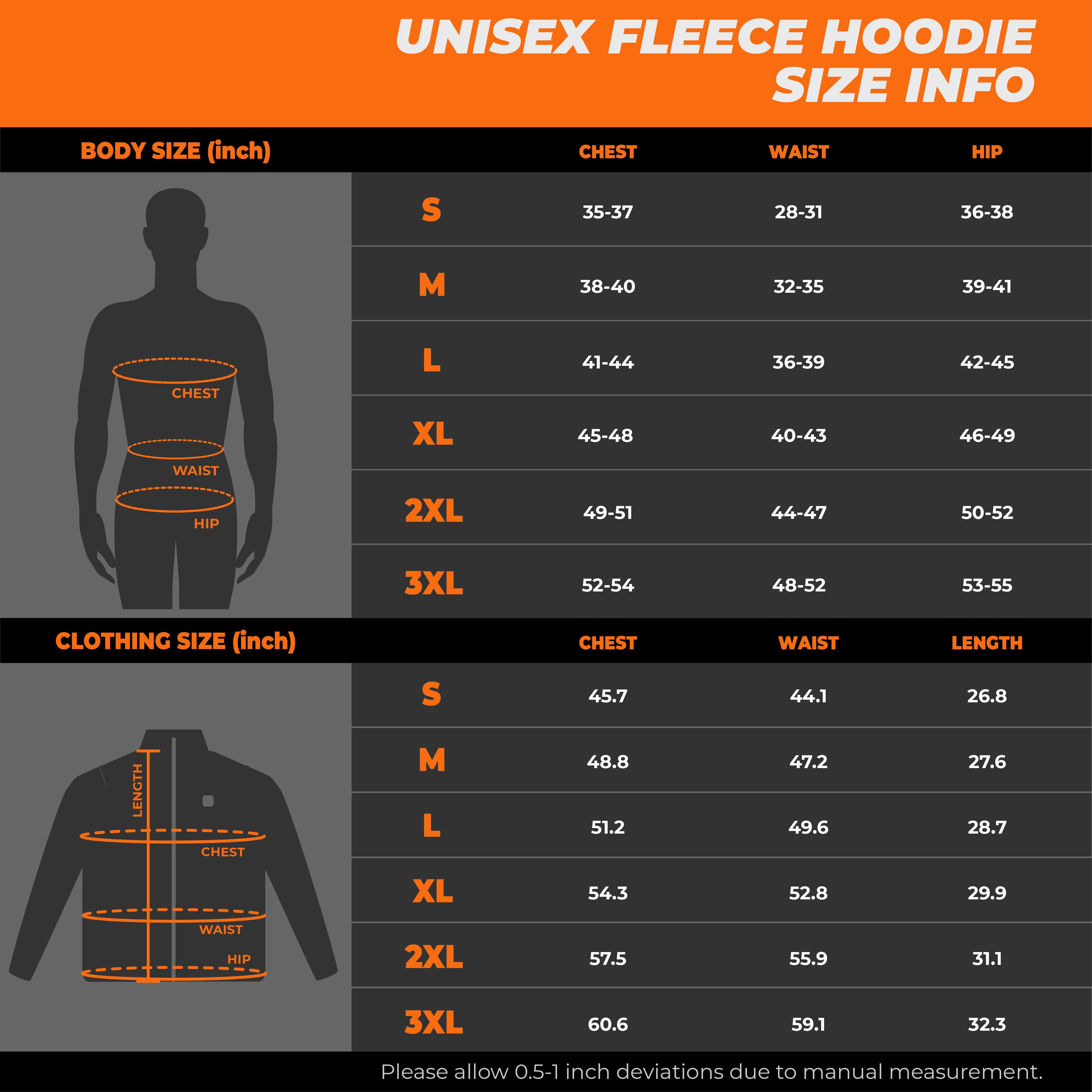 ORORO Unisex Heated Fleece Hoodie with Battery Pack - Walmart.com