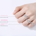 thumbnail image 3 of Anillo de moissanita auténtico con microincrustaciones de diamantes de color D de 1 quilate para hombre y mujer, propuesta de boda en plata esterlina para enviar a su novia, 3 of 4