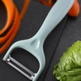 thumbnail image 3 of Fruit Vegetable Peeler Stainless Steel Carrot Potato Peeler Multifunctional Peeling Tool - Light Blue, 3 of 10