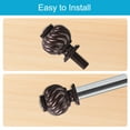 thumbnail image 4 of Uxcell 2Pack Decorative Curtain Rod Finials Drapery Rail Head Fit 3/4" Dia Rod (Brown), 4 of 6