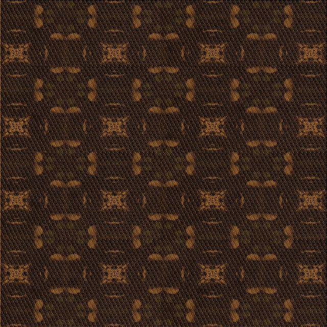 Ahgly Company Machine Washable Indoor Square Transitional Dark Bronze Brown Area Rugs, 5' Square