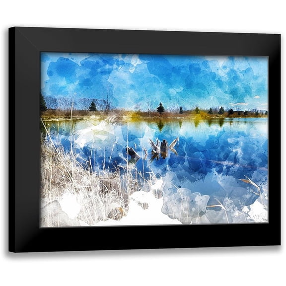Young, Chamira 14x12 Black Modern Framed Museum Art Print Titled - Broken PIer