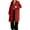 Wine, variant on Women's Winter Coat Solid Color Long-Sleeve Outwear Single Breasted Hooded Coat Casual Wool Jacket Wine XL