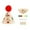 D, variant on Christmas Apple DIY Craft Kit, 5-Themed Decoration Set with Hats and Stickers, Festive Family Activity and Holiday Gift Making(D)