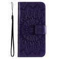 thumbnail image 2 of Allytech for Apple iPhone 15 Case Wallet, Mandala Embossed PU Leather Flip Folio Cover Cards Slots Stand Protective Shockproof Wallet Case Cover for Apple iPhone 15 - Purple, 2 of 12