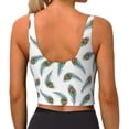 thumbnail image 3 of Vsdgher Colorful Grass Print Women Sleeveless Athletic Tank Top Built-in Bra Camisole Sports Vest for Yoga Running Fitness Exercise with Removable Pads, 3 of 8