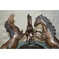 thumbnail image 6 of Nifao Three Horses Outdoor Fountain Statue on Tray Base, Bronze Garden Water Feature Sculpture – Garden Outdoor Decor Sculpture, 30"L x 30"W x 51"H, 6 of 10