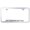 Chrome, variant on Chevy Corvette C6 Laser Etched Logo Cut-Out License Plate Frame (Brushed Chrome)