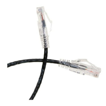 CableWholesale 13X6-62200.5 6 in. Cat6a Slim Ethernet Patch Cable Snagless Molded Boot, Black