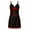 Black, variant on Sleepwear Women Satin Silk Lace Nightdress Sexy Lingerie Chemise Underwear Nightgown Halter Dresses