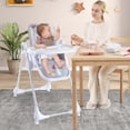 thumbnail image 3 of Costway Silla Plegable Para Bebés Y Niños Pequeños, Trona Convertible 3 En 1 Con Altura Ajustable, Respaldo, Reposapiés, Cinturón De Seguridad De 5 Puntos, Bandeja, Para Bebés Con Ruedas Bloqueables, 3 of 3