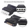 15Pin Sata SerialATA Male to Molex IDE 4 Pin Female Power Cable