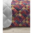 thumbnail image 3 of Mandala Down Alternative Comforter, Abstract Flora Pattern Medieval Mosaic Tile Design, Microfiber Quilt for All Season, 5 Sizes, Pale Coffee Pale Blue, by Ambesonne, 3 of 3