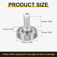 thumbnail image 2 of Uxcell 8 PCS Drawer Rollers 4x19mm Steel Bearing Roller Drawer Pulley Wheels, 2 of 6