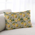thumbnail image 2 of Yellow Lemon Throw Pillow Cover 20 x 30 Inch Decorative Pillow Cover Brown Vintage Summer Fruit Watercolor Lumbar Pillowcase Seasonal Rectangle Cushion Case for Couch Sofa Bed Living Room, 2 of 7