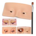 thumbnail image 2 of Placa facial de silicona BAMTTOO para práctica de maquillaje con cepillos, 2 of 7