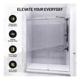 thumbnail image 4 of Mountain 60-inch Reversible Frameless Sliding Deco-Glass Shower Door with Soft-Close System in Brushed Nickel Finish, 4 of 13