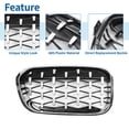 thumbnail image 4 of Unique Bargains No.51137371685 Front Upper Hood Bumper Grille Grill for BMW 1 Series F20 15-18 Chrome Silver Tone 1pair, 4 of 7