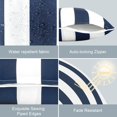 thumbnail image 3 of Outdoor Throw Pillow Covers Set of 2, Patio Waterproof Pillow Cases Fade Resistant Accent Pillow Covers for Home and Garden Furniture Decoration, 18"x18", Cabana Navy, 3 of 6