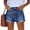 02-Dark Blue, variant on Women's High Waisted Ripped Denim Shorts, Distressed Frayed Hem Casual Jean Shorts with Pockets, Classic Versatile Summer Short Jeans for Women Daily Wear 03-Gray S