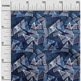 thumbnail image 2 of oneOone Cotton Cambric Blue Fabric Abstracts Sewing Fabric By The Yard Printed Diy Clothing Sewing Supplies 42 Inch Wide, 2 of 5