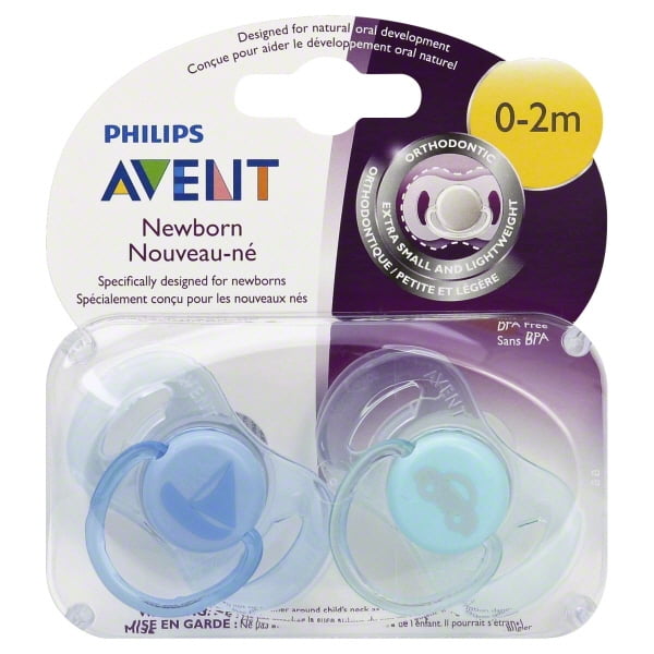 Philips Avent Newborn Pacifiers 02 m, 2 ct
