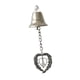 thumbnail image 3 of Adorno de campana navideña, decoración para el hogar, metal, único, adorno colgante para árbol de Navidad Campana de corazón, 3 of 9