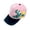 Pink, variant on Krdevn Kids 3D Dinosaur Patch Baseball Cap HELLO Letter Print UPF50+ Color Block Curved Brim Adjustable Boys Sun Hat Size:2-8 Years
