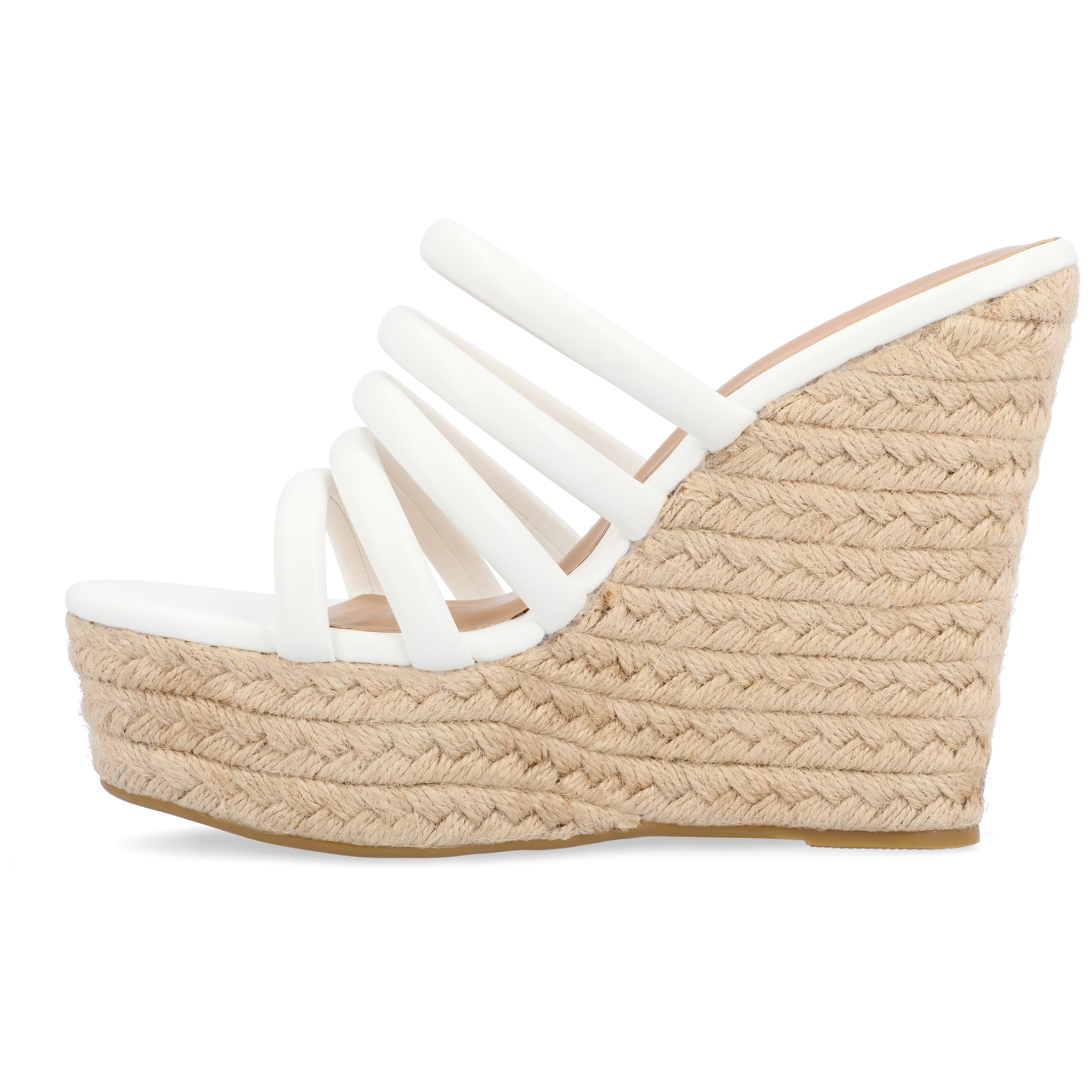 Journee Womens Cynthie Slip On Espadrille Wedge Sandals