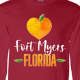 thumbnail image 4 of Inktastic Fort Myers Florida Orange in Heart Long Sleeve T-Shirt, 4 of 5