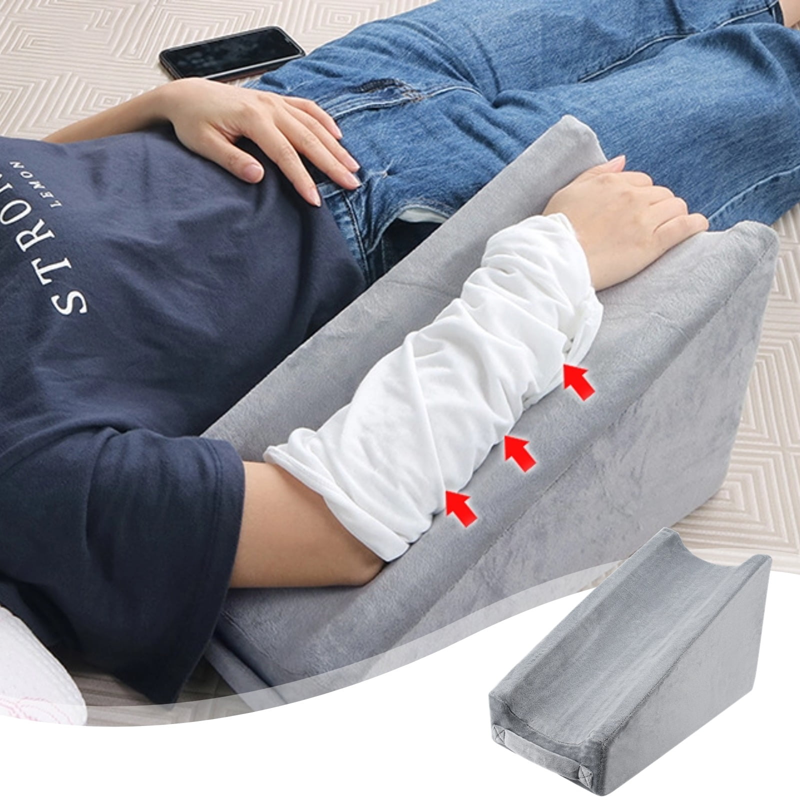 Arm Elevator Pillow, Soft Foam Elbow Support Pillow for Bed Sores, Ergonomic Arm Rest Wedge Pillow Arm Support Sponge for Sleeping
