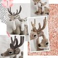 thumbnail image 5 of Figuras de ciervos de Navidad, figuras de animales del bosque, estatuas de renos de Navidad, figuras de bosque en miniatura para fiesta de Navidad, 5 of 5