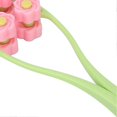 thumbnail image 3 of V-shaped facial massage roller, multiple rollers, concave and convex particles, comfortable handle, pink, 3 of 4