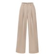 thumbnail image 1 of Pantalones PRETTYGARDEN Palazzo de Pierna Ancha, Talle Alto con Bolsillos XXL, 1 of 9