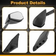 thumbnail image 3 of Espejos Retrovisores de Motocicleta Unique Bargains, Espejos Laterales en Forma de Diamante, Reemplazo para Aprilia RS660 2021-2024 y Aprilia RSV4 2019-2025, 1 Juego, 3 of 6