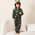 thumbnail image 3 of Family Matching Christmas Jumpsuit, Cute Vacation Reindeer Print One Piece Pajamas, Hooded Holiday Sleepwear Nightwear, 3 of 11