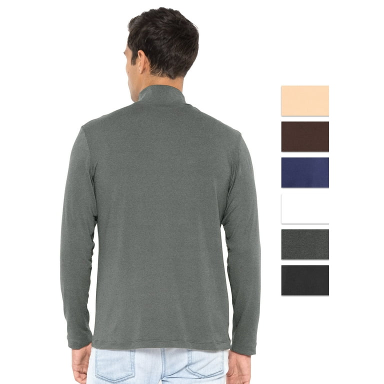 Men's Oh So Soft Luxe Mock Neck Turtleneck Long Sleeve Shirt – Stretch Is  Comfort