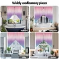 thumbnail image 6 of Swag Curtains Valances for Windows, Purple Pink Teal Gradient Short Kitchen Window Curtains Over Sink, Abstract Watercolor Cafe Curtains Panel Set Of 2,Rod Pocket, 45 Inches Length, 6 of 8