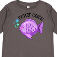 thumbnail image 4 of Inktastic Cutest Catch Cute Purple Fish Boys or Girls Long Sleeve Toddler T-Shirt, 4 of 5