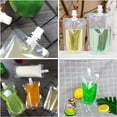 thumbnail image 4 of WEISIPU 5/10/16Pcs Reusable Pouches Plastic Flask Bag Juice Pouches Convenient Drinking Water Bags for Camping Seed Storage Bags, 4 of 7