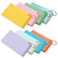 thumbnail image 4 of MesaSe 8 Pack 800 Pcs Lined Index Cards 3 x 5 Inches Ruled Study Cards with 8 Stainless Steel Binder Rings Colored Flash Cards Double Sided Revision Cards, 4 of 10