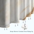 thumbnail image 6 of White Gold Marble Pattern Shower Curtain 84"x72" ,Bathroom Decorative Shower Curtains Set with 12 Hooks,Modern Waterproof Washable Shower Curtain, 6 of 6