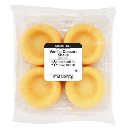Freshness Guaranteed Sugar Free Vanilla Dessert Shells, 3.25 oz, 4 Count